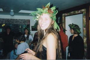 Annie graduating from Dandelion Herb School in Kneeland, CA 2006.